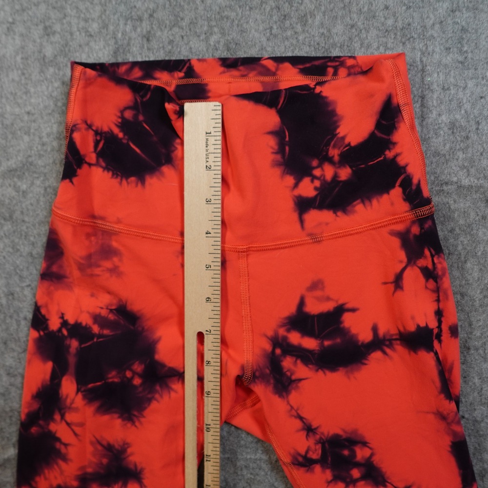 Lululemon Leggings Womens 4 Wunder Train High Rise 25" Tie Dye Red Black Yoga - Picture 4 of 8